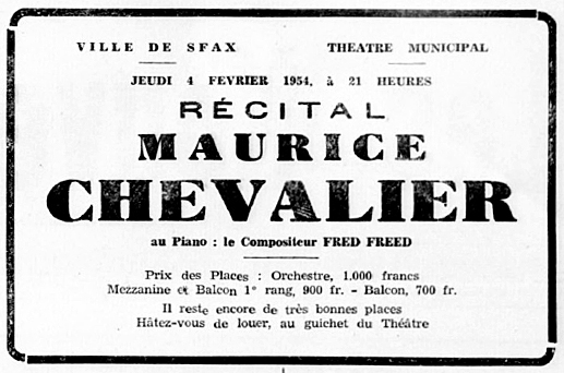 R�citale de Maurice Chevalier