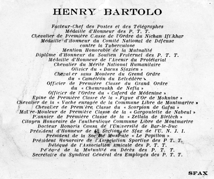 Carte de H. Bartolo